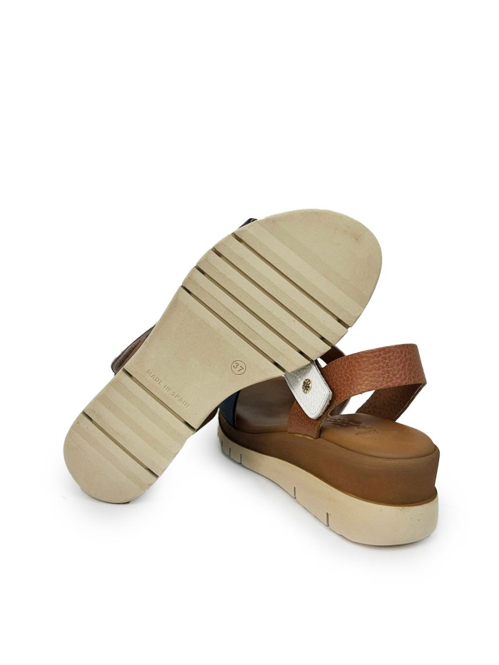 SANDALIAS DE TACÓN PLANTA DE GEL APLAUSO OMEGA 1979 BEIGE