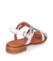 SANDALIAS DE PIEL CON APLIQUES METÁLICOS PARA MUJER CHIKA 10 MILENA 02 BLANCO