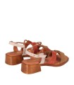SANDALIAS DE PIEL NEGRAS CON APLIQUES METÁLICOS PARA MUJER CHIKA 10 MILENA 02
