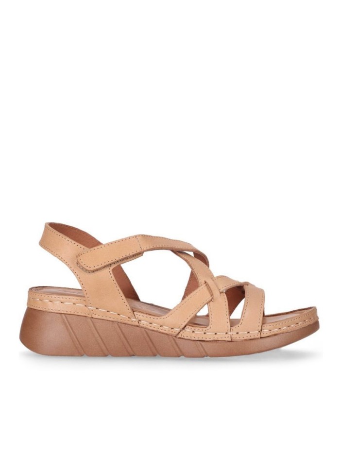 SANDALIAS CONFORT DE PIEL PARA MUJER CHIKA 10 RELAX 03 ARENA