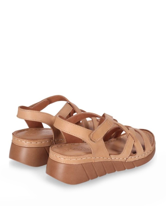 SANDALIAS CONFORT DE PIEL PARA MUJER CHIKA 10 RELAX 03 ARENA