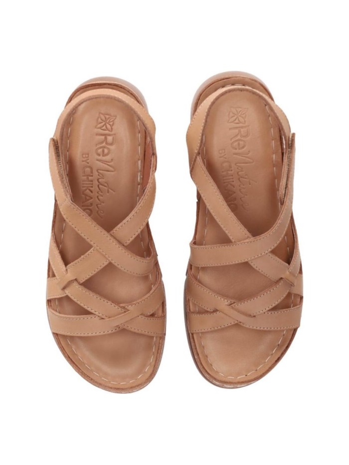 SANDALIAS CONFORT DE PIEL PARA MUJER CHIKA 10 RELAX 03 ARENA