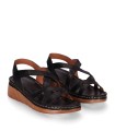 SANDALIAS DE PIEL NEGRAS CON CIERRE DE VELCRO PARA MUJER CHIKA 10 RELAX 03