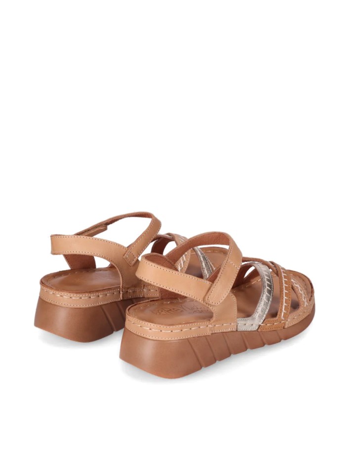 SANDALIAS CONFORT DE PIEL PARA MUJER CHIKA 10 RELAX 04 CAMEL