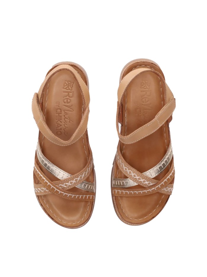 SANDALIAS CONFORT DE PIEL PARA MUJER CHIKA 10 RELAX 04 CAMEL