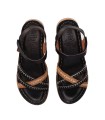 SANDALIAS DE PIEL CON CUÑA CONFORT PARA MUJER CHIKA 10 RELAX 04 NEGRO