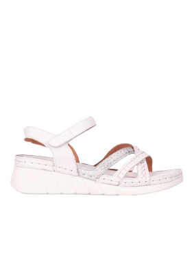 SANDALIAS CÓMODAS DE PIEL PARA MUJER CHIKA 10 RELAX 04 BLANCO