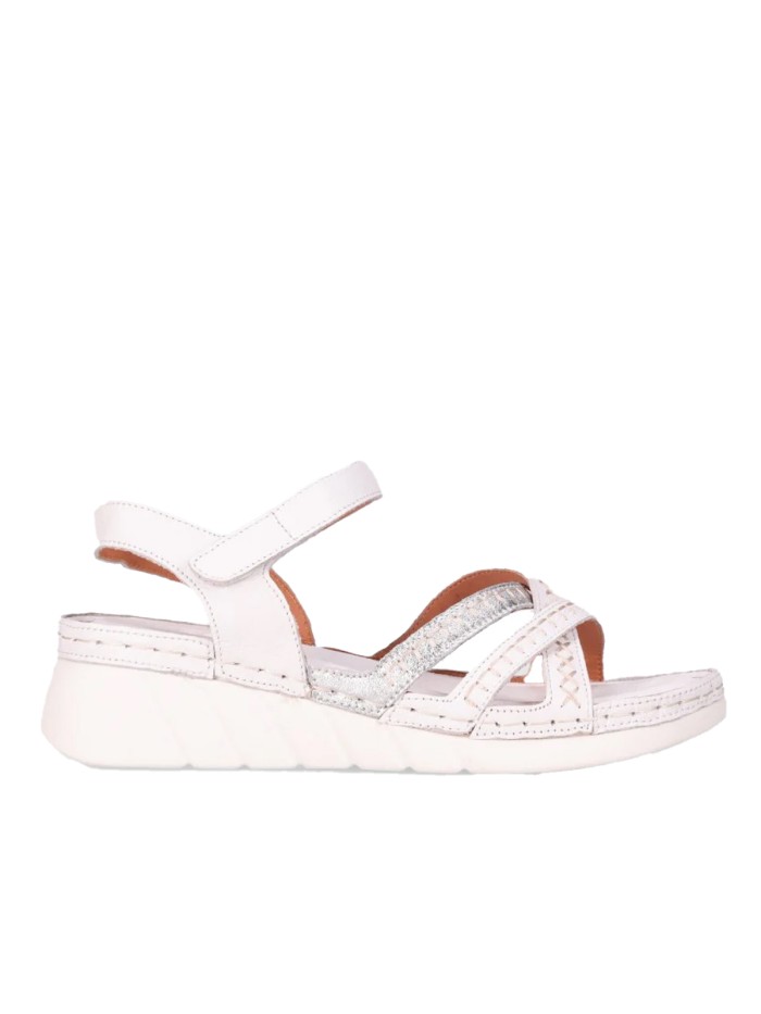 SANDALIAS CÓMODAS DE PIEL PARA MUJER CHIKA 10 RELAX 04 BLANCO