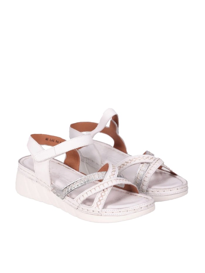 SANDALIAS CÓMODAS DE PIEL PARA MUJER CHIKA 10 RELAX 04 BLANCO