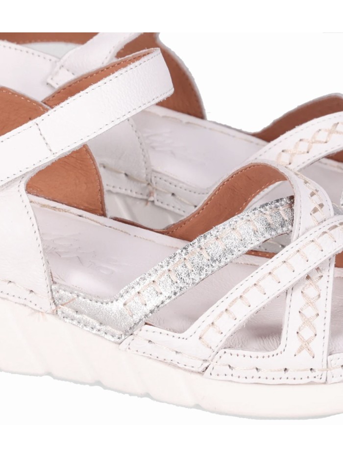 SANDALIAS CÓMODAS DE PIEL PARA MUJER CHIKA 10 RELAX 04 BLANCO