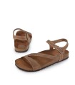 SANDALIA BAREFOOT DE PIEL PARA MUJER INTERBIOS 1004 BEIGE