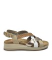 SANDALIAS DE PIEL CON PLANTILLA EXTRAIBLE PARA MUJER APLAUSO 4523 ORO