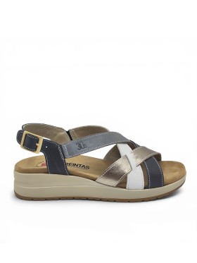 SANDALIAS DE PIEL CON PLANTILLA EXTRAIBLE PARA MUJER APLAUSO 4523 ORO