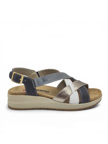 SANDALIAS DE PIEL CON PLANTILLA EXTRAIBLE PARA MUJER APLAUSO 4523 ORO
