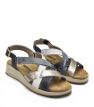 SANDALIAS DE PIEL CON PLANTILLA EXTRAIBLE PARA MUJER APLAUSO 4523 ORO