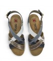 SANDALIAS DE PIEL CON PLANTILLA EXTRAIBLE PARA MUJER APLAUSO 4523 ORO