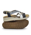 SANDALIAS DE PIEL CON PLANTILLA EXTRAIBLE PARA MUJER APLAUSO 4523 ORO