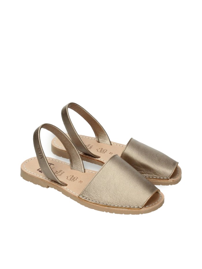 MENORQUINAS DE PIEL PARA MUJER MUJER RIA MENORCA 20002-S2 ORO
