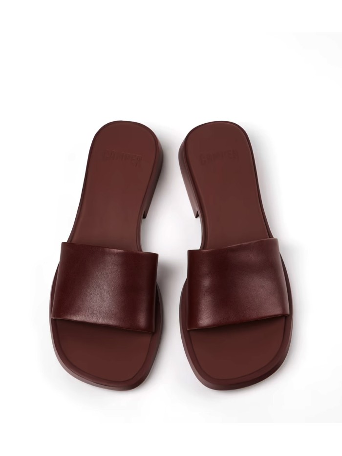SANDALIA PLANA DE PIEL PARA MUJER GRANATE CAMPER DANA K201740-014