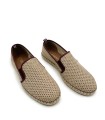 ALPARGATAS PLANAS DE CABALLERO VERBENAS TOM REJILLA TAUPE/BURDEOS