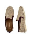 ALPARGATAS PLANAS DE CABALLERO VERBENAS TOM REJILLA TAUPE/BURDEOS