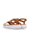 SANDALIA PLANA DE PIEL CON TIRAS CRUZADAS THE HAPPY MONKEY NALU 001 CUERO