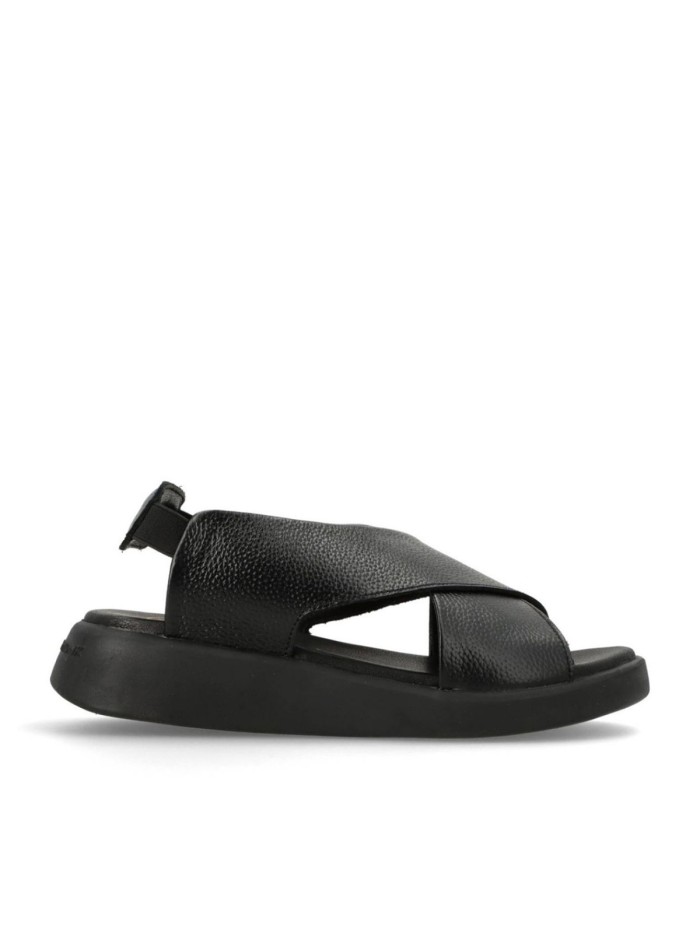 SANDALIAS CONFORT NEGRA DE PIEL PARA MUJER THE HAPPY MONK COSTA 001