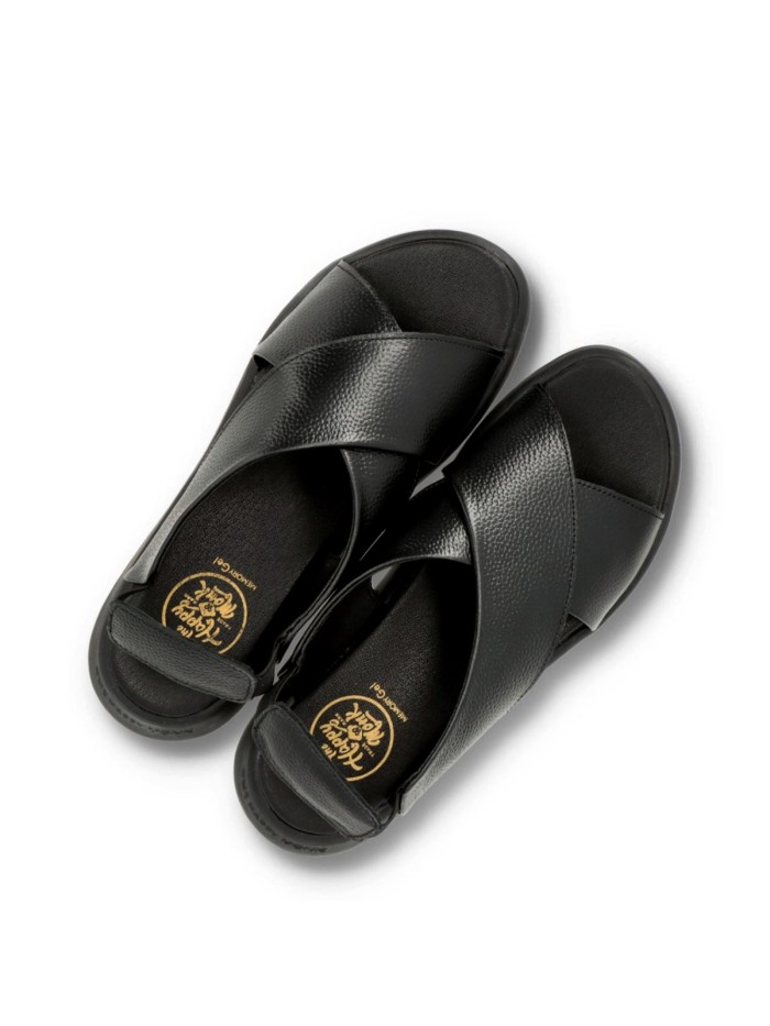 SANDALIAS CONFORT NEGRA DE PIEL PARA MUJER THE HAPPY MONK COSTA 001