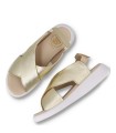 SANDALIAS DE PIEL CONFORT PARA MUJER THE HAPPY MONK COSTA 001  METAL PLATINO