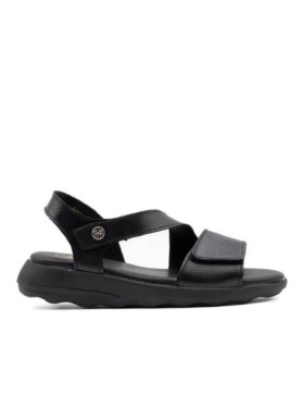 SANDALIA PLANA DE PIEL CONFORT THE HAPPY MONK NALU 003 NEGRO