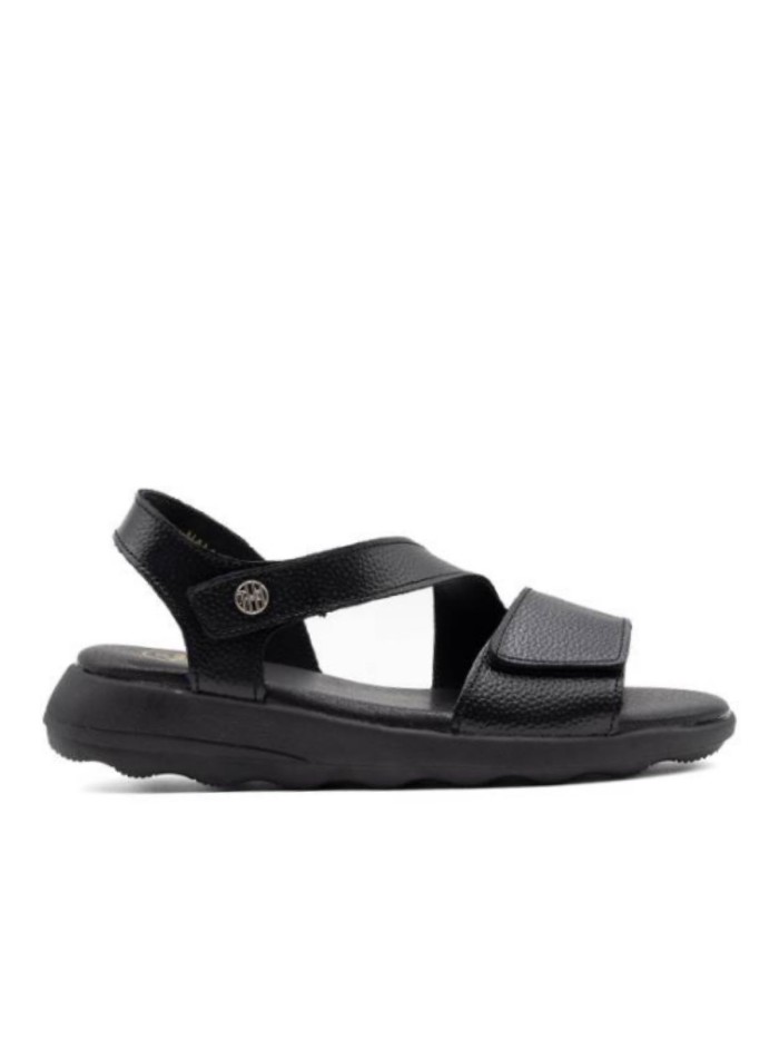 SANDALIA PLANA DE PIEL CONFORT THE HAPPY MONK NALU 003 NEGRO