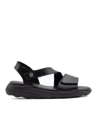SANDALIA PLANA DE PIEL CONFORT THE HAPPY MONK NALU 003 NEGRO