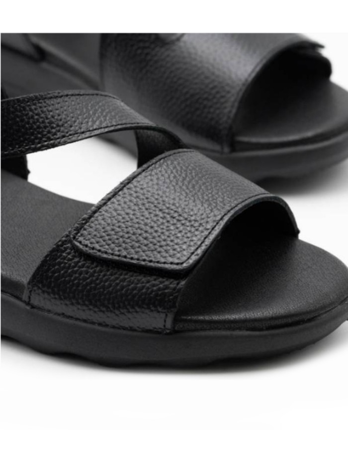 SANDALIA PLANA DE PIEL CONFORT THE HAPPY MONK NALU 003 NEGRO