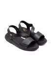 SANDALIA PLANA DE PIEL CONFORT THE HAPPY MONK NALU 003 NEGRO