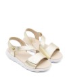 SANDALIA PLANA DE PIEL CONFORT PARA MUJER THE HAPPY MONK NALU 003 ORO