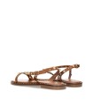 SANDALIAS DE TIRAS EN PIEL CON ABALORIOS KISSIA JOPA-1 CUERO
