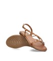 SANDALIAS DE TIRAS EN PIEL CON ABALORIOS KISSIA JOPA-1 CUERO