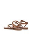 SANDALIAS DE PIEL PLANAS KISSIA JOPA-2 CUERO