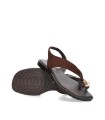 SANDALIAS CÓMODAS Y FEMENINAS CON DETALLE METÁLICO EN EL DEDO KISSIA JOPA 8 NEGRO