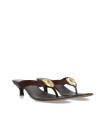 SANDALIAS DE PIEL CON TACÓN MARRÓN KISSIA JOPA 12
