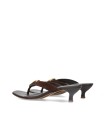 SANDALIAS DE PIEL CON TACÓN MARRÓN KISSIA JOPA 12