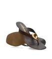 SANDALIAS DE PIEL CON TACÓN MARRÓN KISSIA JOPA 12