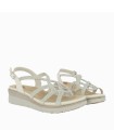 SANDALIAS CONFORT CON DETALLES BRILLANTES PARA MUJER DOCTOR CUTILLAS 31803 BEIGE