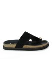SANDALIAS DE DEDO CON DETALLE METÁLICO PARA MUJER APLAUSO 9-WANDA NEGRO