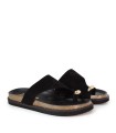 SANDALIAS DE DEDO CON DETALLE METÁLICO PARA MUJER APLAUSO 9-WANDA NEGRO