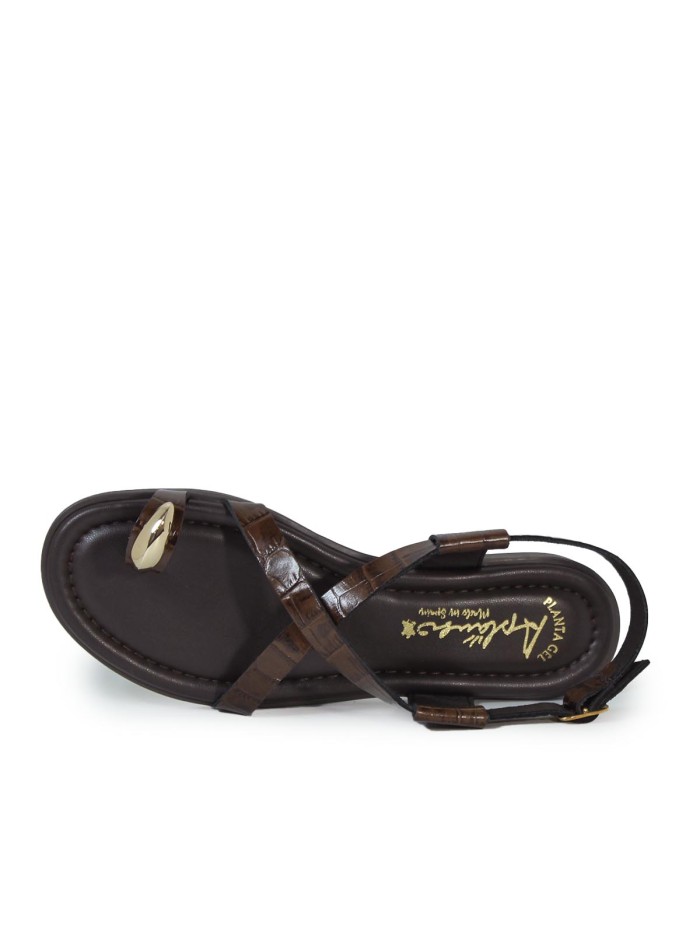 SANDALIAS DE PIEL CON PLANTA ACOLCHADA PARA MUJER APLAUSO 5-RAISA CUERO
