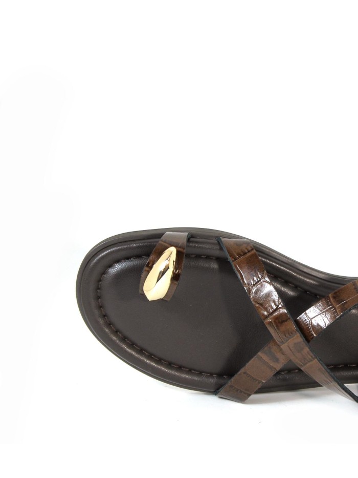 SANDALIAS DE PIEL CON PLANTA ACOLCHADA PARA MUJER APLAUSO 5-RAISA CUERO