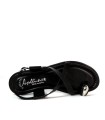 SANDALIAS DE PIEL CON DETALLE METÁLICO Y PLANTA ACOLCHADA APLAUSO 5-RAISA NEGRO