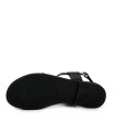 SANDALIAS DE PIEL CON DETALLE METÁLICO Y PLANTA ACOLCHADA APLAUSO 5-RAISA NEGRO