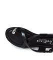 SANDALIAS DE PIEL CON DETALLE METÁLICO Y PLANTA ACOLCHADA APLAUSO 5-RAISA NEGRO